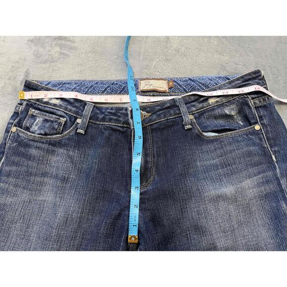 Paige Blue 5 Pocket Design Faded Wash High Rise Bootcut Jeans Size 31 - Picture 11 of 11